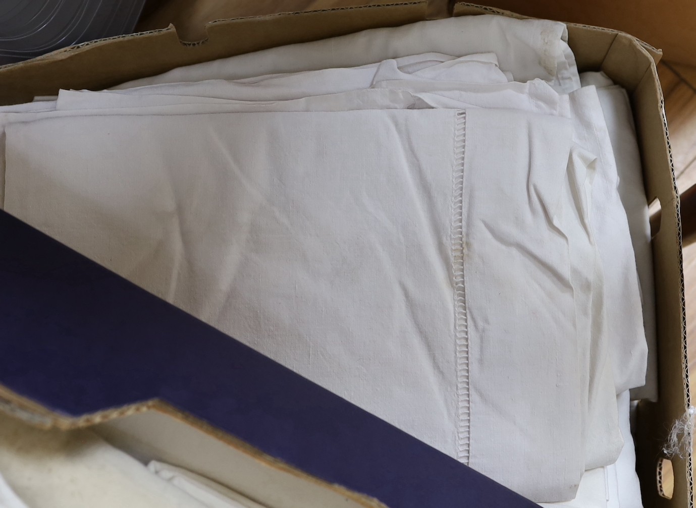 Two boxes of French provincial sheets